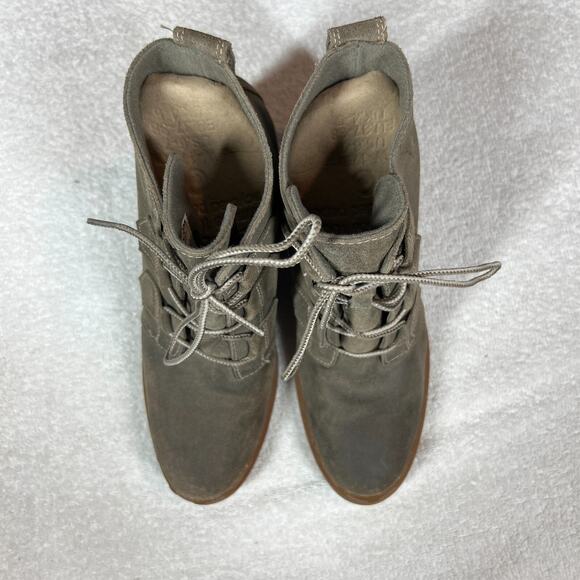Sorel Toronto Boots Womens 10 Gray Suede Lace Up Wedge Ankle Booties - Picture 4 of 10